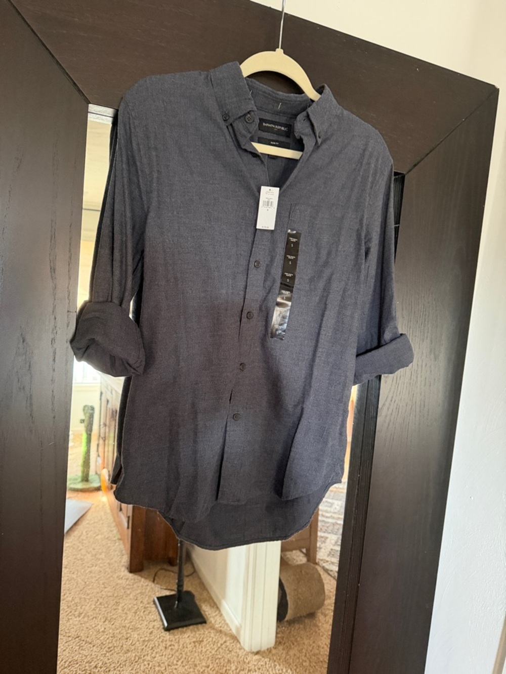 Banana Republic Slate Gray Button-Down Shirt